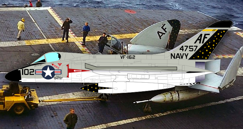 F4D-1 Skyray, 134799/ND214, VF-23 “Flashers”, USS Hornet, September 1957.